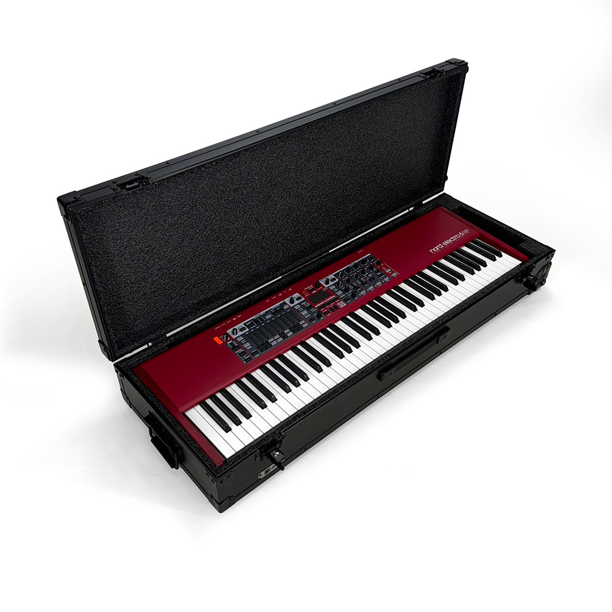 Case para teclado Nord Electro 6HP - 73 teclas (com rodas embutidas) - "All-black"